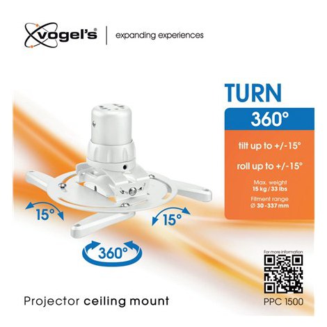 Vogels | Projector Ceiling mount | Turn, Tilt | Maximum weight (capacity) 15 kg | White - 4